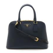 Pre-owned Leather handbags Prada Vintage , Blue , Dames