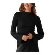 Zwarte Laceymd Top, veelzijdig en stijlvol Modström , Black , Dames