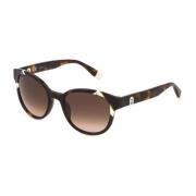 Bruine Zonnebril met Gradiënt Lens Furla , Brown , Dames