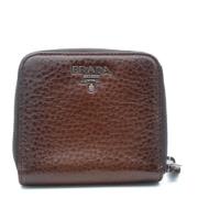 Pre-owned Leather wallets Prada Vintage , Brown , Dames