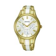 Gouden Bicolor Roestvrijstalen Horloge Seiko , Multicolor , Heren