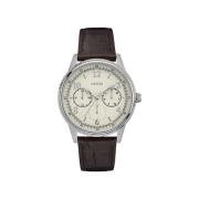 Bruine Polyethyleen Horloge Quartz Analoog Roestvrij Staal Guess , Bro...