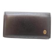 Pre-owned Leather key-holders Cartier Vintage , Black , Dames