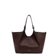 Elegante Leren Tote Tas Gianni Chiarini , Brown , Dames