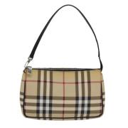 Pre-owned Canvas shoulder-bags Burberry Vintage , Beige , Dames