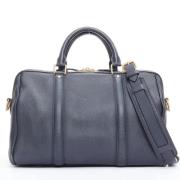 Pre-owned Leather handbags Louis Vuitton Vintage , Blue , Dames