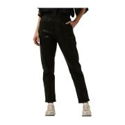 Zwarte leren broek Pascal Ibana , Black , Dames