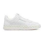 Witte Leren Sneakers voor Mannen Valentino Garavani , White , Heren