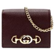 Zumi Bi-Fold Wallet on Chain Gucci , Red , Dames