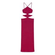 Fuchsia Gekruiste Band Cut Out Jurk Circus Hotel , Pink , Dames