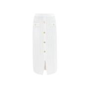 Gebreide Rok Twinset , White , Dames