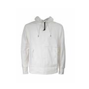 Diagonaal verhoogde fleece capuchontrui C.p. Company , White , Heren