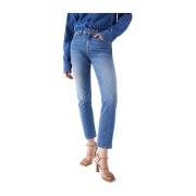 Moderne Cropped Slim Jeans Salsa , Blue , Dames