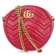 Pre-owned Leather crossbody-bags Gucci Vintage , Red , Dames