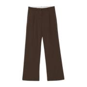 Bruine Wollen Broek Rechte Pijp Nine In The Morning , Brown , Dames