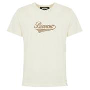 Teddy Logo Print Katoenen T-shirt Barrow , Beige , Heren