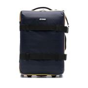 Blauwe handbagage met telescopisch handvat K-Way , Blue , Heren