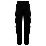 Cargo Katoenen Broek Rechte Pasvorm Zwart Barrow , Black , Heren