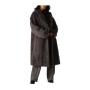 Grijze Faux Fur Nicole Coat Stand Studio , Gray , Dames