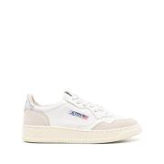 Kleur Blok Leren Sneakers Autry , White , Dames