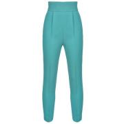 Teal Green Stretch-Crêpe Natalia Broek Pinko , Green , Dames