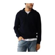 Heren Loose Fit Gebreide Halfzip Pure Path , Blue , Heren