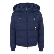 Rustic Navy Cable-Knit Hooded Down Coat Polo Ralph Lauren , Blue , Dam...