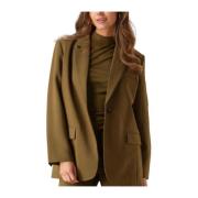 Olijfkleurige Blazer voor Stijlvolle Vrouwen Modström , Green , Dames