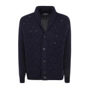 Blauwe Slim Fit Cardigan Zanone , Blue , Heren