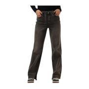 Grijze Wide Jeans voor veelzijdige stijl Y.a.s , Gray , Dames