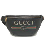 Pre-owned Leather gucci-bags Gucci Vintage , Black , Heren