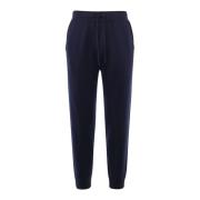 Blauwe Wollen Blend Pantalon MC2 Saint Barth , Blue , Heren