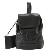 Pre-owned Leather chanel-bags Chanel Vintage , Black , Dames