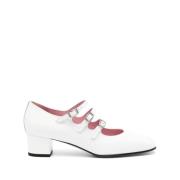 Witte platte schoenen met verstelbare bandjes Carel , White , Dames