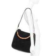 Pre-owned Suede handbags Gucci Vintage , Black , Dames