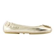 Leather flats Tory Burch , Yellow , Dames