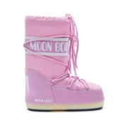 Roze Winterlaarzen met PVC-details Moon Boot , Pink , Dames