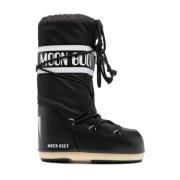 Zwarte winterlaarzen met PVC-details Moon Boot , Black , Dames