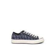 Blauwe Canvas Sneakers met Iconographe Motief Valentino Garavani , Blu...