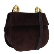 Pre-owned Suede shoulder-bags Salvatore Ferragamo Pre-owned , Brown , ...