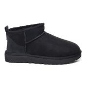 Zwarte omgekeerde schapenvacht laarzen UGG , Black , Dames