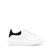 Zwarte Canvas Dikke Zool Sneakers Alexander McQueen , Black , Dames