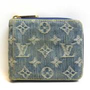 Pre-owned Denim wallets Louis Vuitton Vintage , Blue , Dames