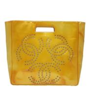 Pre-owned Leather chanel-bags Chanel Vintage , Yellow , Dames