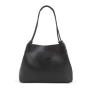 Zwarte leren handtas Etro , Black , Dames