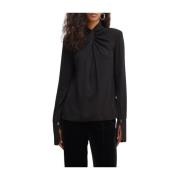 Essentiële Knoopshirt Patrizia Pepe , Black , Dames