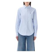 Dameskleding Shirts Harbour Blauw Wit Strepen Ss25 Ralph Lauren , Blue...