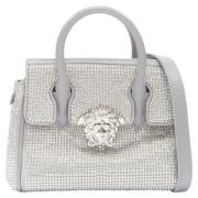 Leather handbags Versace , Gray , Dames