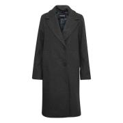 Oversized Gekruiste Jas b.young , Black , Dames