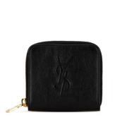 Pre-owned Leather wallets Yves Saint Laurent Vintage , Black , Dames